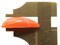4 23mm Red Triangle Vintage Lucite Plastic Flatback Cabochons